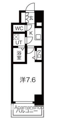 エスリード葵桜通(1K/14階)の間取り写真