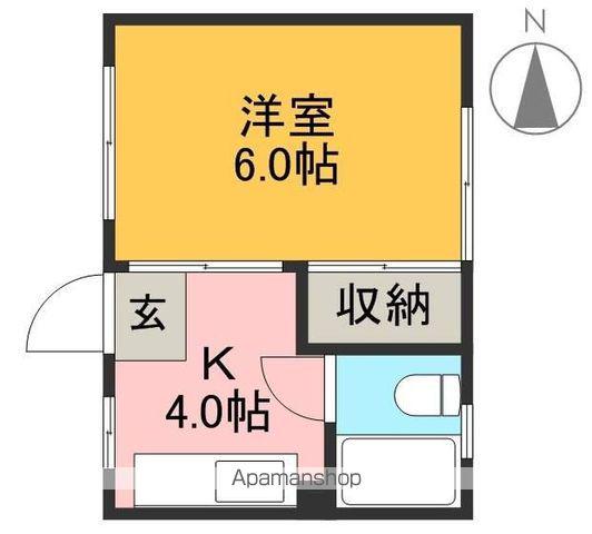 コーポみやび(1K/3階)の間取り写真