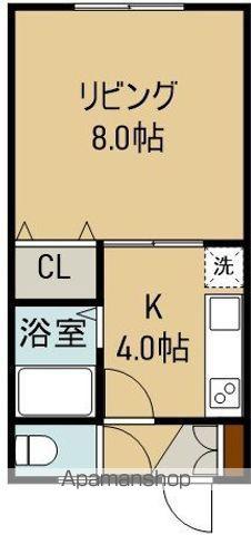 クリア北浜(1K/2階)の間取り写真