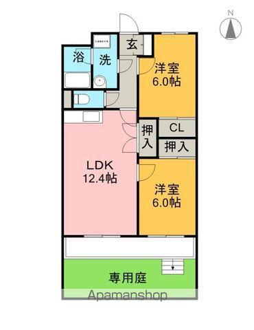 レージュ武豊(2LDK/1階)の間取り写真