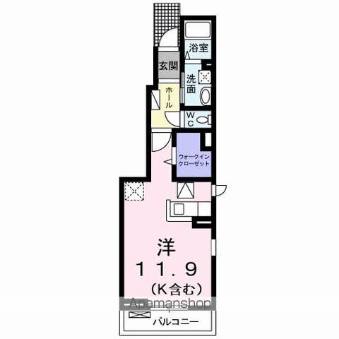 ミルト住吉Ⅰ(ワンルーム/1階)の間取り写真