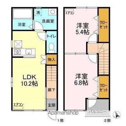 ハピネスあすみが丘東(2LDK)の間取り写真