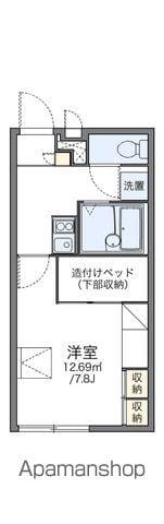 レオパレス岐阜県庁西(1K/1階)の間取り写真