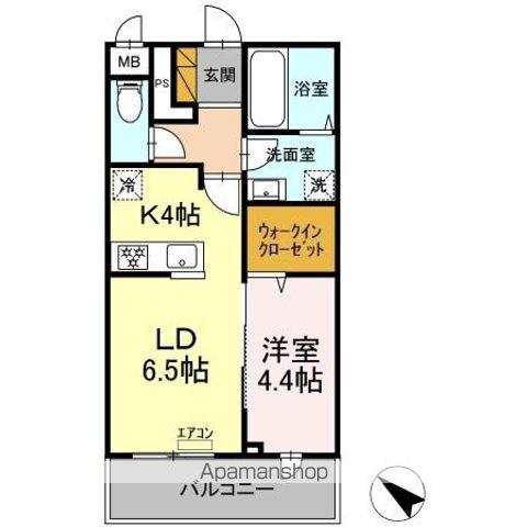 AGREVE(1LDK/8階)の間取り写真