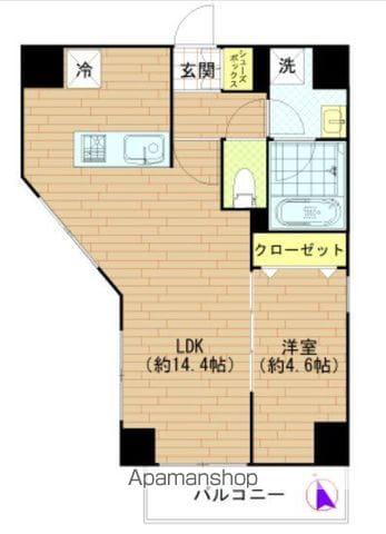 アリーチェ中野野方(1LDK/5階)の間取り写真