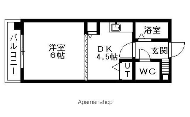 サポナール円山(1DK/2階)の間取り写真