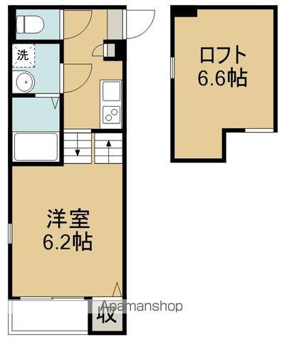 LES SAISONS新田(1K/1階)の間取り写真