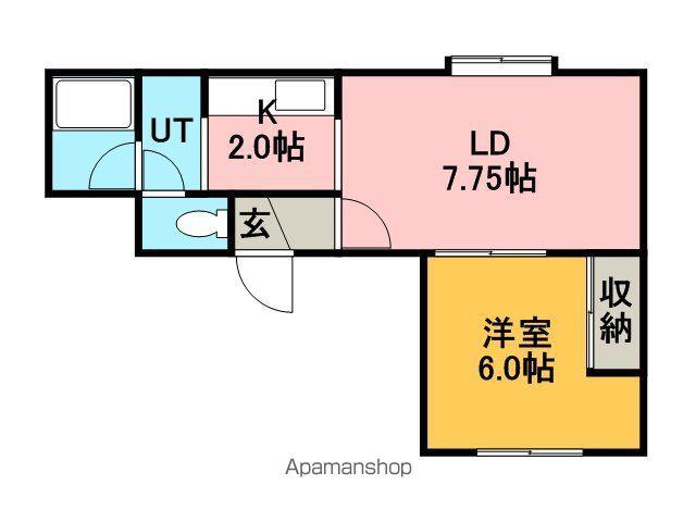 KOHRI13(1LDK/2階)の間取り写真