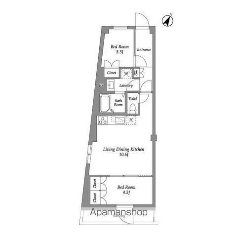 ザ・レジデンス用賀(2LDK/2階)の間取り写真