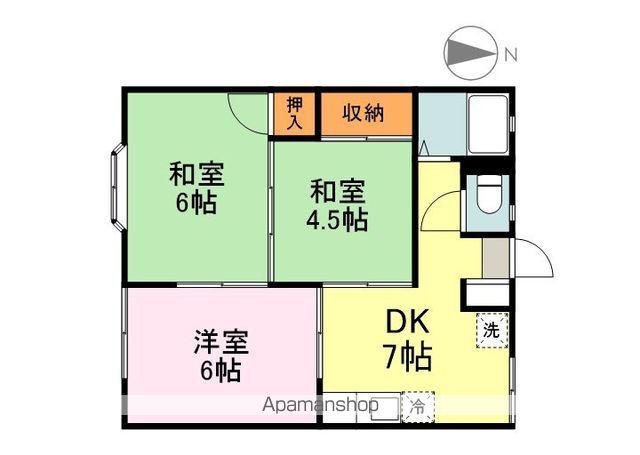 パレスナカシマ木之庄(3DK/1階)の間取り写真