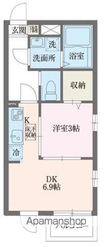 エルスタンザ赤羽(1DK/1階)の間取り写真
