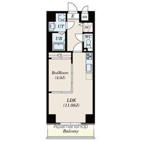 S-FORT古出来FIORE(1LDK/2階)の間取り写真