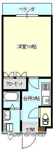 オーベルジュ野田(1K/2階)の間取り写真