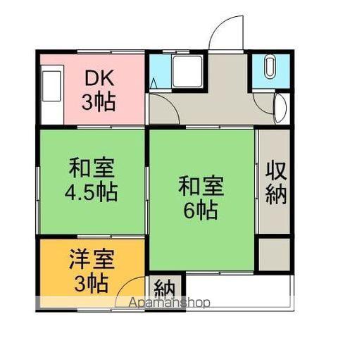 三聖マンション(3DK/2階)の間取り写真