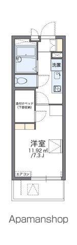 レオパレス中島町(1K/1階)の間取り写真