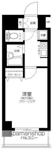 メインステージ茅場町(1K/8階)の間取り写真