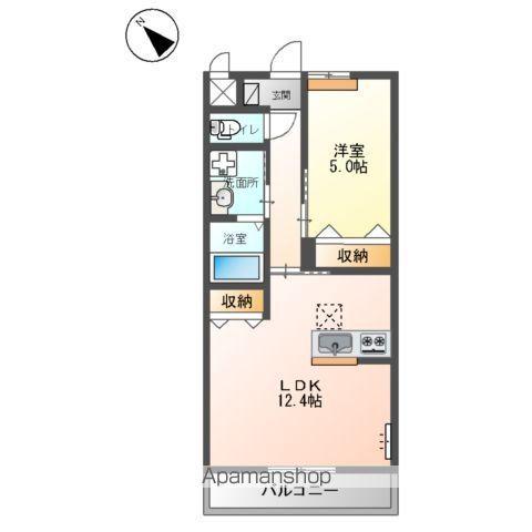 プランドール(1LDK/1階)の間取り写真