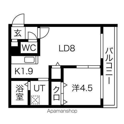 ミオンズ清田(1LDK/3階)の間取り写真
