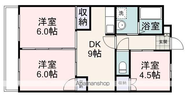 UハイツA(3DK/2階)の間取り写真