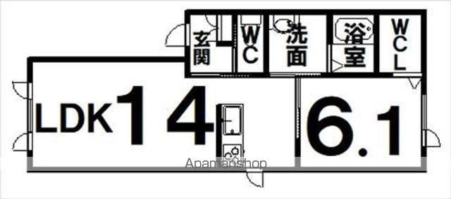 INFINITY(1LDK/1階)の間取り写真