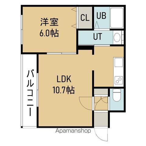 BRILLER五稜郭(1LDK/2階)の間取り写真