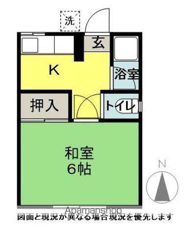 フォーブル百瀬(1K/1階)の間取り写真