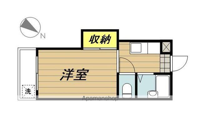 ニュータケヤ(ワンルーム/2階)の間取り写真