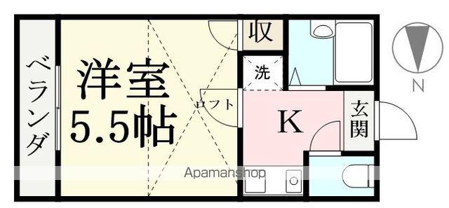 アヴィオン福井(1K/1階)の間取り写真