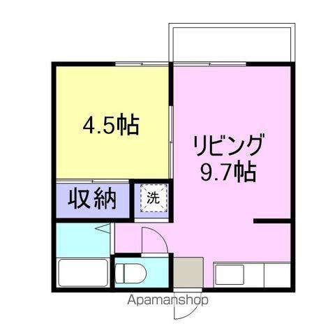中津コーポ(1LDK/2階)の間取り写真