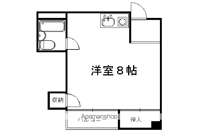 総合計算センタービル(ワンルーム/4階)の間取り写真