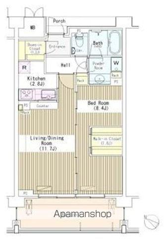 マチュリティ小石川(1LDK/1階)の間取り写真
