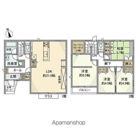東葉高速鉄道 八千代緑が丘駅 徒歩17分 2階建 築7年(4LDK)の間取り写真