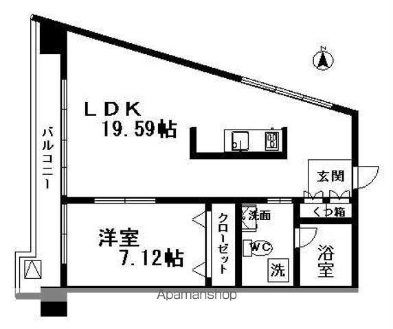レジディア東桜2(1LDK/6階)の間取り写真