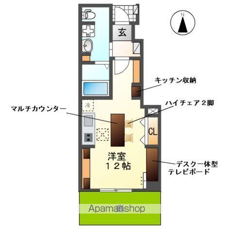 清須市助七2丁目アパート(ワンルーム/1階)の間取り写真