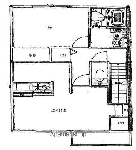 コートグレイス(1LDK/2階)の間取り写真