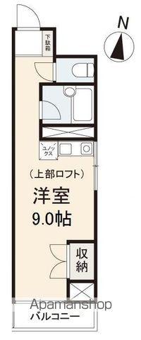 ウエストハイツ(ワンルーム/3階)の間取り写真