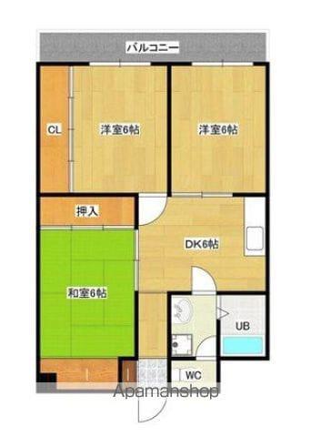 NA ビル(3DK/3階)の間取り写真