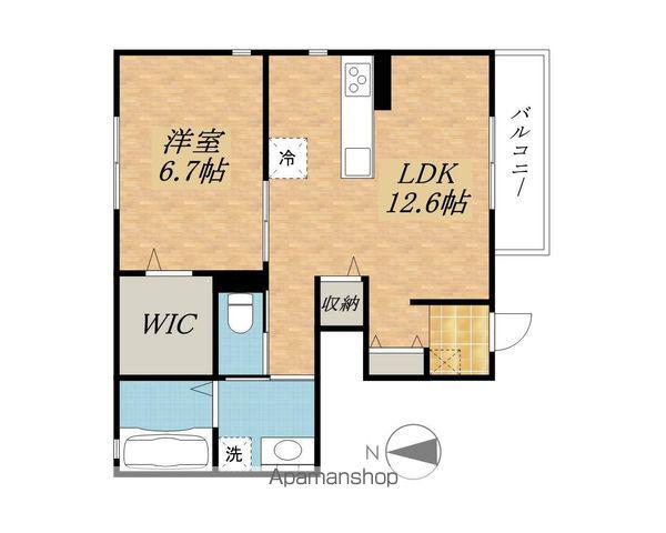 ラーゴヴィレッタ(1LDK/1階)の間取り写真