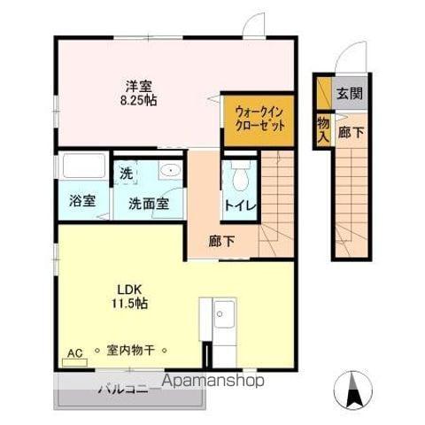 コーポIWAZAKI(1LDK/2階)の間取り写真