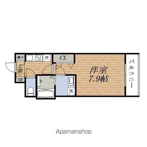 BPRレジデンスESAKA(1K/9階)の間取り写真