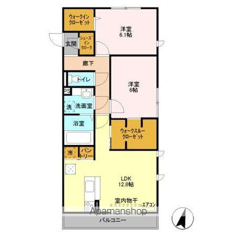 MSおおたか(2LDK/1階)の間取り写真