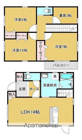 福岡市七隈線 六本松駅 徒歩10分 2階建 築4年(3SLDK)の間取り写真
