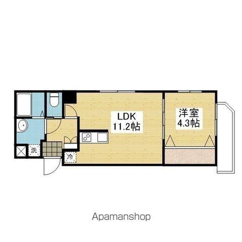 スミタスヴィラ生石(1LDK/8階)の間取り写真