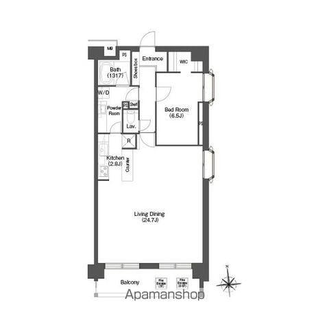 コンフォリア高島平(1LDK/8階)の間取り写真