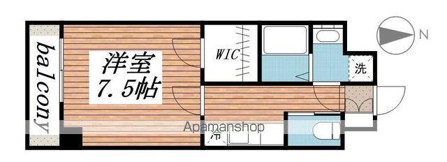 ピアンターレM(1K/4階)の間取り写真