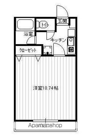 HIRAIハイツA棟(1K/2階)の間取り写真