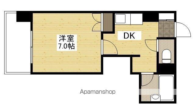 第1品川ビル(1DK/3階)の間取り写真