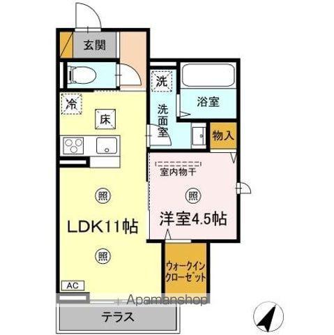 アルデア(1LDK/1階)の間取り写真