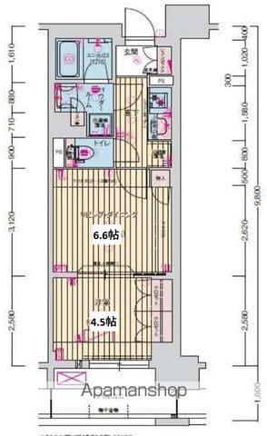プレサンス名駅南ブリエ(2K/7階)の間取り写真