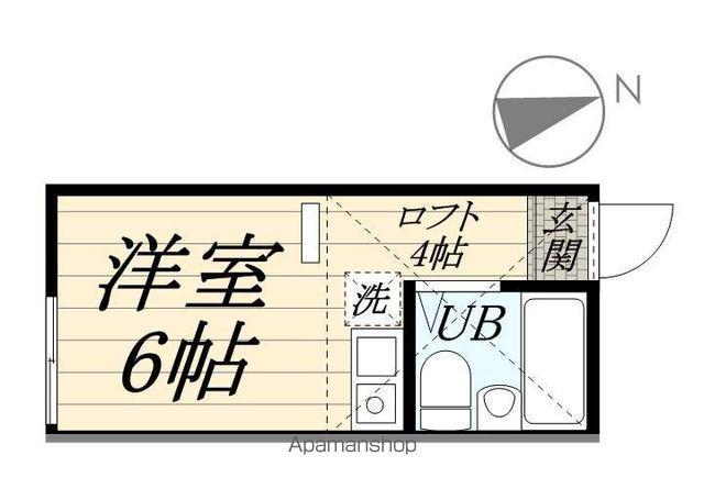 ユナイト東寺尾コモエスタ(ワンルーム/2階)の間取り写真